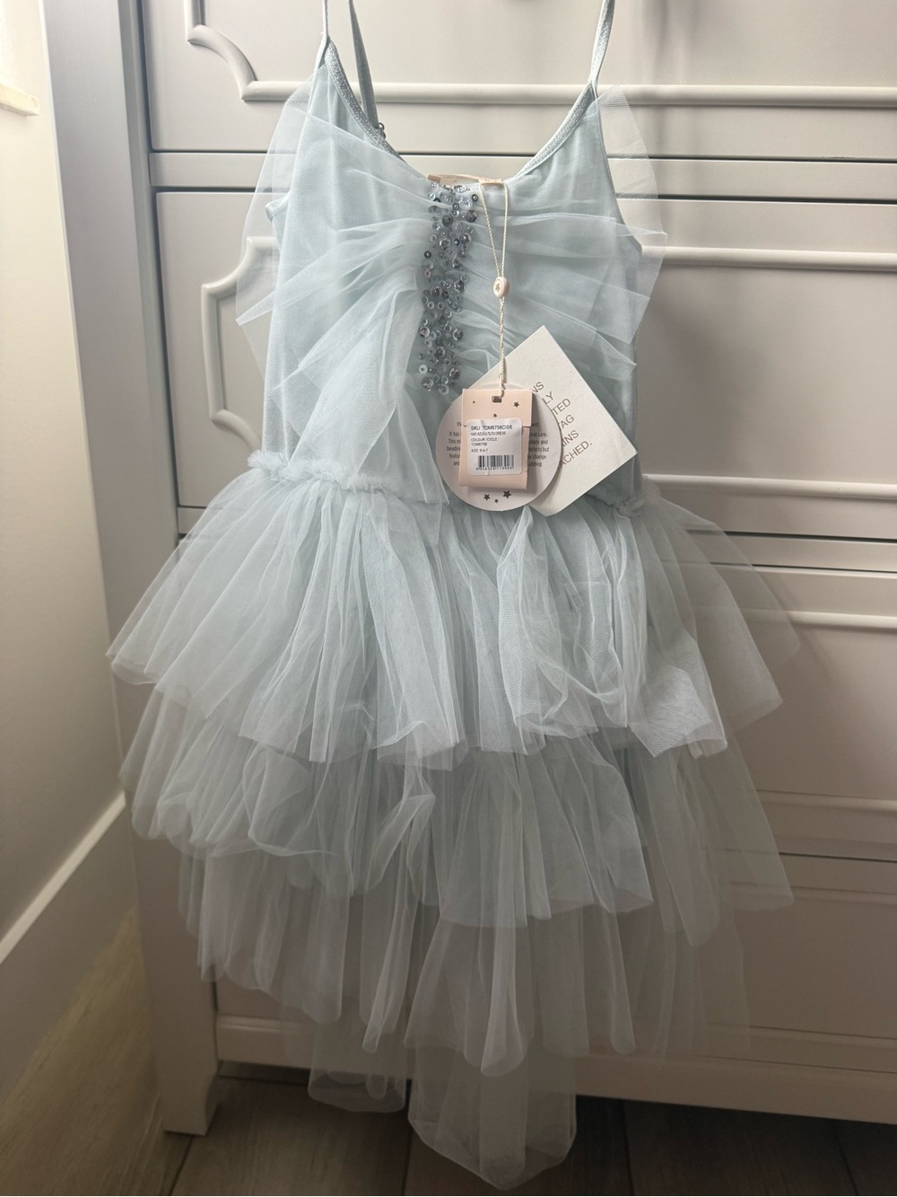 NWT Tutu Du Monde Pale Blue Layered Tulle Princess Dress